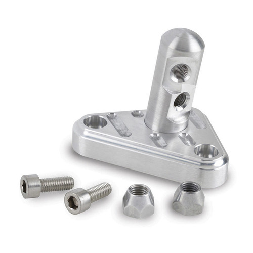 Throttle Cable Bracket - Plenum Mount - Kickdown - Aluminum - Natural - GM Tuned-Port - Small Block Chevy - Kit