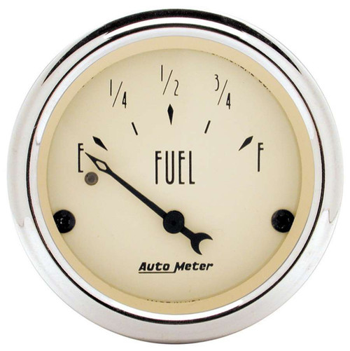 Fuel Level Gauge - Antique Beige - 240-33 ohm - Electric - Analog - Short Sweep - 2-1/16 in Diameter - Beige Face - Each