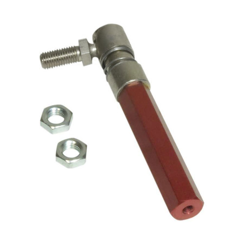 Shifter Cable Quick Disconnect and Extension - 10-32 Thread - 5/16-24 in Thread Post - Aluminum / Steel - Red Anodized / Zinc Oxide - Bandit Shifters - Kit