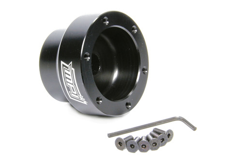 Steering Wheel Adapter - 6-Bolt Wheel to UTV Hub - Aluminum - Black Anodized - MPI Steering Wheels - Each