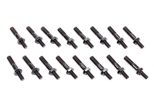 Rocker Arm Stud - Hi-Tech - 3/8-16 in Base Thread - 7/16-20 in Top Thread - 1.900 in Effective Stud Length - Steel - Black Oxide - Universal - Set of 16 Rocker Arm Stud - Hi-Tech - 3/8-16 in Base Thread - 7/16-20 in Top Thread - 1.900 in Effective Stud Length - Steel - Black Oxide - Universal - Set of 16