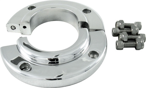 Steering Column Bracket - Split - 4-1/8 in Outer Diameter - 2 in Diameter Tube - Swivel - Aluminum - Polished - Each Steering Column Bracket - Split - 4-1/8 in Outer Diameter - 2 in Diameter Tube - Swivel - Aluminum - Polished - Each