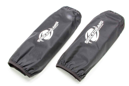 Shock Cover - Shockwears - 13 in Long - 5.000 in OD - Elastic Ends - Hook and Loop Closure - Polyester - Black - Pair