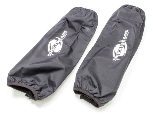 Shock Cover - Shockwears - 16 in Long - 5.000 in OD - Elastic Ends - Hook and Loop Closure - Polyester - Black - Pair