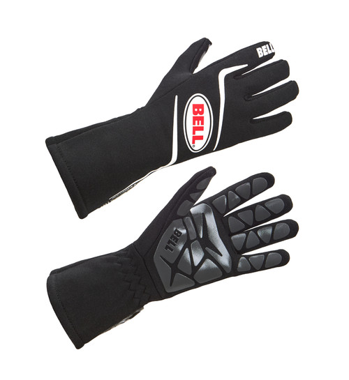 Driving Gloves - Sport-YTX - SFI 3.3/5 - Double Layer - Fire Retardant Fabric - Elastic Cuff - Black - Youth Small - Pair