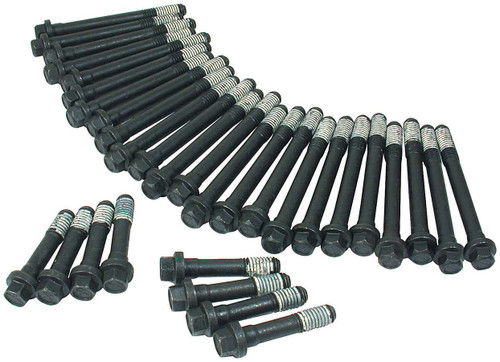 Cylinder Head Bolt Kit - Hex Head - Steel - Black Oxide - Big Block Chevy - Kit