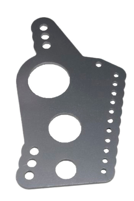 Four Link Bracket - Housing Bracket - Top Gun - Weld-On - 1/4 in Thick - 5/8 in Holes - Shock Mount - Chromoly - Natural - 3 in Axle Tubes - Each