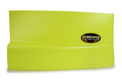 Fender Extension - Dominator - Driver Side - Plastic - Fluorescent Yellow - Dirt Late Model - Each