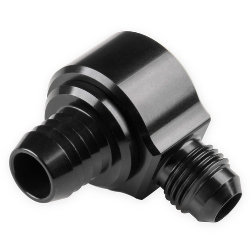 Check Valve - Flapper - 6 AN Male Inlet - Aluminum - Black Anodized - Each