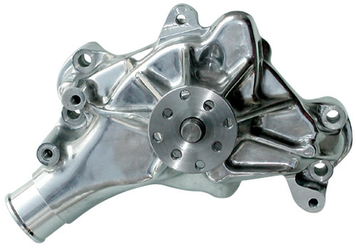 Water Pump - Mechanical - Long Design - Aluminum - Polished - Small Block Chevy - Each Water Pump - Mechanical - Long Design - Aluminum - Polished - Small Block Chevy - Each