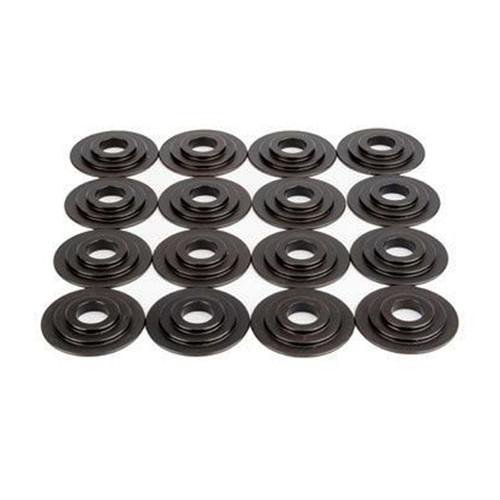 Valve Spring Locator - Inside - 0.060 in Thick - 1.660 in OD - 0.570 in ID - Steel - Black Oxide - Set of 16