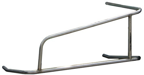 Nerf Bar - Driver Side - 3 Point - 7/8 in Tube - Stainless - Natural - Triple X Midget - Each