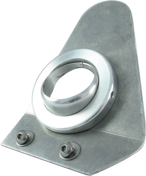 Steering Column Bracket - Deluxe - 2 in Diameter Tube - Swivel - Mounting Plate - Aluminum - Polished - Chevy Fullsize Car 1955-57 - Each