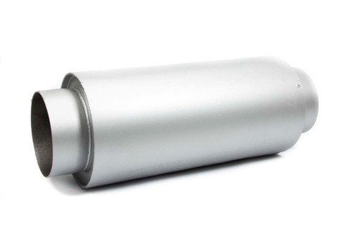 Muffler - 5 in Center Inlet - 5 in Center Outlet - 7 in Diameter Body - 10 in Long - Steel - Gray Paint - Each