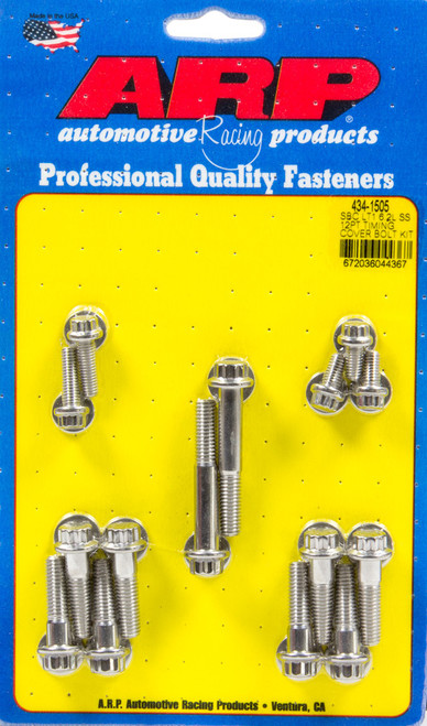 Timing Cover Bolt Kit - 12 Point Head - Stainless - Polished - GM GenV LT-Series - Kit