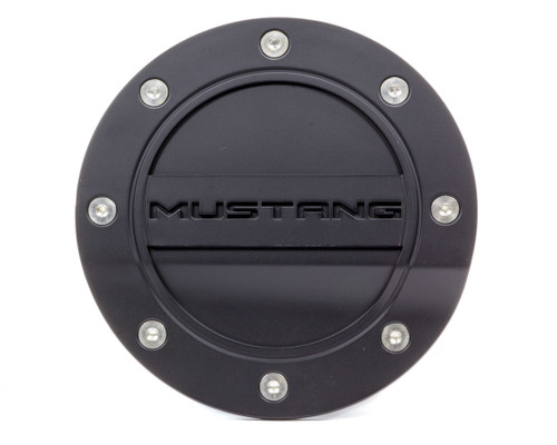 Fuel Door - Mustang Script Logo - Plastic - Black - Ford Mustang 2015-17 - Each