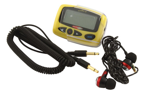 Radio Receiver - Legend Plus - LCD Screen - Holster / Input Cord Included - Plastic - Yellow - Each Radio Receiver - Legend Plus - LCD Screen - Holster / Input Cord Included - Plastic - Yellow - Each
