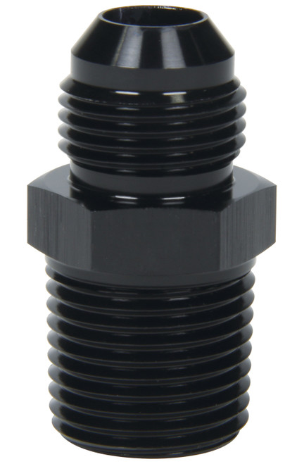 Fitting - Adapter - Straight - 4 AN Male to 1/8 in NPT Male - Aluminum - Black Anodized - Set of 10