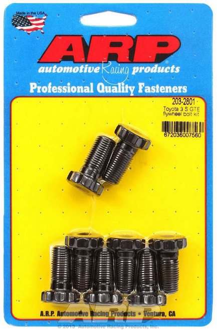 Flywheel Bolt Kit - Pro Series - 12 mm x 1.25 Thread - 1.000 in Long - 12 Point Head - Chromoly - Black Oxide - Toyota 4-Cylinder - Set of 8