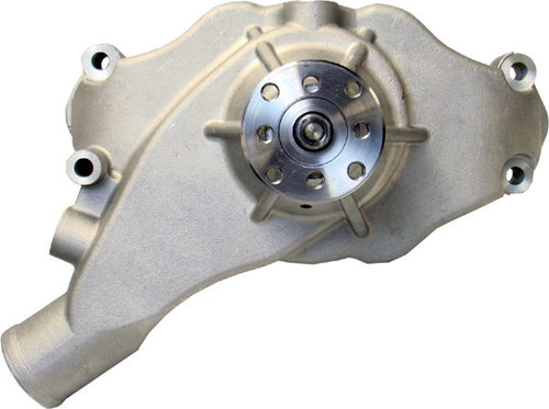Water Pump - Mechanical - High Flow - 5/8 in Pilot - Short Design - Aluminum - Natural - Big Block Chevy - Each