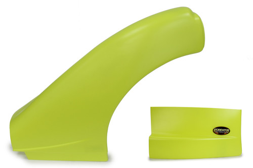 Fender - Dominator - Complete - Driver Side - Plastic - Fluorescent Yellow - Dirt Late Model - Kit