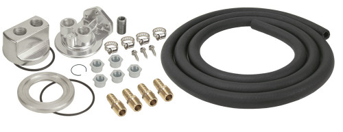 Remote Oil Filter - Single Filter - Various Thread Adapters - 10 ft Hose - 3/4-16 in Thread Housing - Fittings / Hardware - Universal - Kit