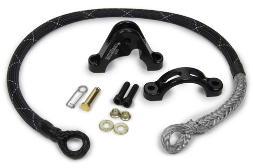 Axle Tether - Single - Clamp / Hardware Included - Aluminum - Black Anodized - 2-1/4 in Axle Tube - Kit