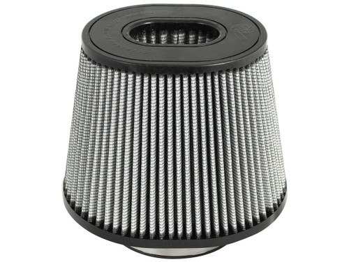 Air Filter Element - Magnum FLOW Pro DRY S - Clamp-On - Conical - 9 x 7.5 in Base Diameter - 6.75 x 5.5 in Top Diameter - 7 in Tall - 5 in Flange - Synthetic - White - Universal - Each