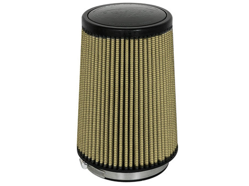 Air Filter Element - Magnum FLOW Pro GUARD7 - Clamp-On - Conical - 6.5 in Base - 5.5 in Top - 5 in Flange - 9 in Tall - Reusable Cotton - Yellow - Universal - Each