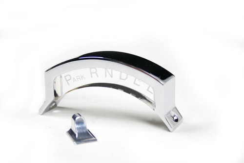Shift Indicator Gauge - PRND21 - Mechanical - Chrome Housing - Clear - Plastic - 4 in OD Steering Columns - Kit
