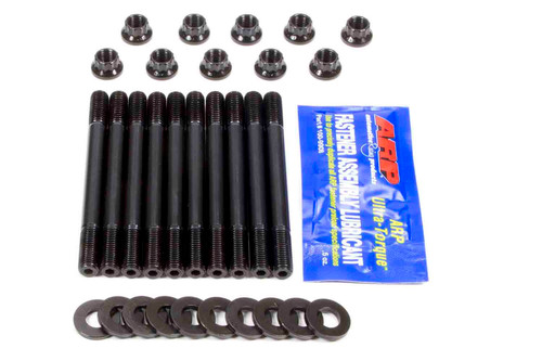 Cylinder Head Stud Kit - 12 Point Nuts - Chromoly - Black Oxide - Nissan 4-Cylinder - Kit