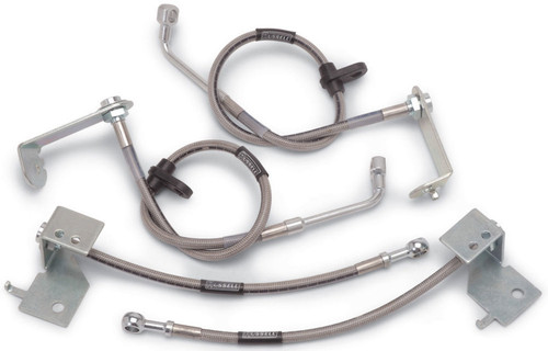 Brake Hose Kit - Street Legal - DOT Approved - Braided Stainless - ABS - Ford Mustang 2005-12 - Kit