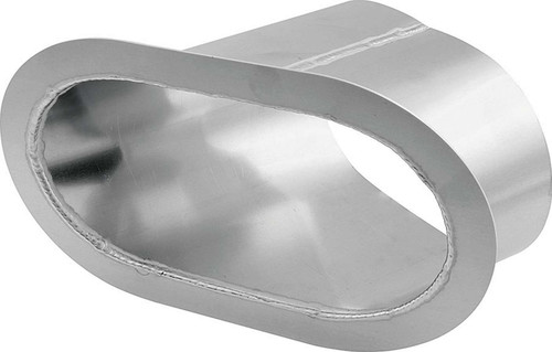 Exhaust Shield - 5 x 9 in Oval - Single 55 Degree Outlet - Aluminum - Natural - Each