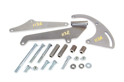 Air Conditioning Bracket - Low Profile - Passenger Side Mount - Steel - Natural - Sanden 508 Compressor - Short Water Pump - Small Block Chevy - Kit Air Conditioning Bracket - Low Profile - Passenger Side Mount - Steel - Natural - Sanden 508 Compressor - Short Water Pump - Small Block Chevy - Kit