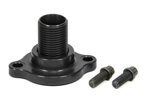 Oil Filter Adapter - Non-Bypass - Bolt-On - 3/4-16 in Center Thread - Aluminum - Black Anodized - Small Block Chevy - Each