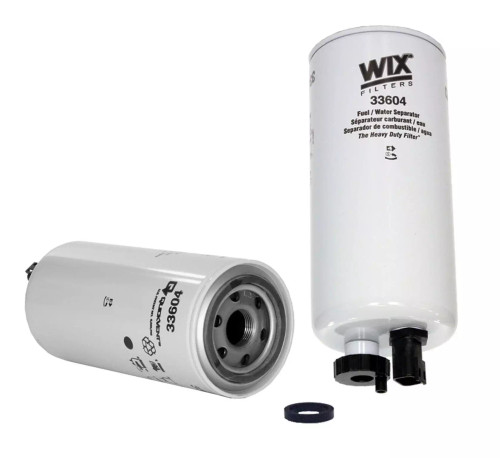 Fuel Filter - Water Separator - 8 Micron - Canister - 9.730 in Tall - 1-14 in Thread - Steel - White - 8.9 L - Cummins Inline-6 - Each