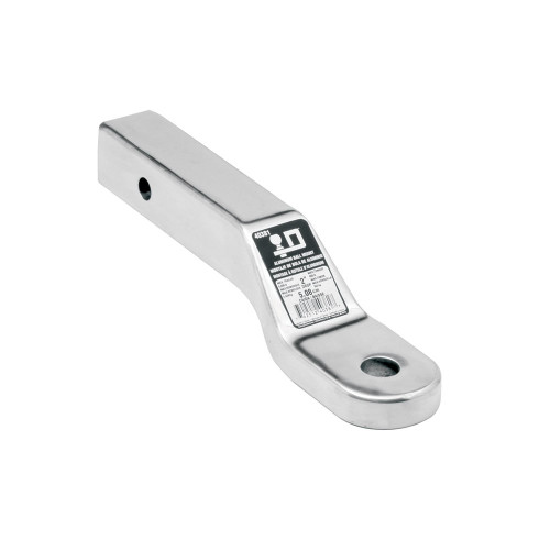 Ball Mount Hitch - 2 in Hitch - 9-7/8 in Long - 2 in Drop - 8000 lb Capacity - Aluminum - Natural - Each