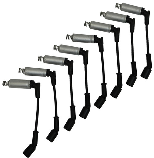 Spark Plug Wire Set - Ultra 40 - Spiral Core - 7 mm - Black - Factory Style Boots / Terminals - GM LS-Series - Kit