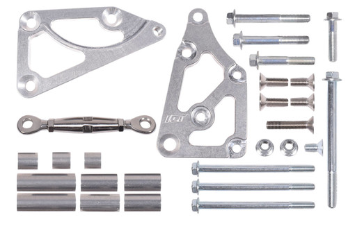 Alternator Bracket - Passenger Side - Water Pump Mount - Aluminum - Natural - LS3 / L99 - GM LS-Series - Kit