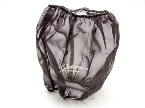 Air Filter Wrap - Pre Filter - Round - 10.5 in Diameter - 10.5 in Tall - Water Repellent - Outerwears Logo - Polyester - Black - Each
