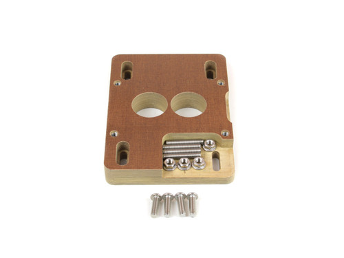 Carburetor Adapter - 1 in Thick - 2 Hole - Holley 2-Barrel to Spread Bore - Hardware Included - Phenolic - Natural - Each