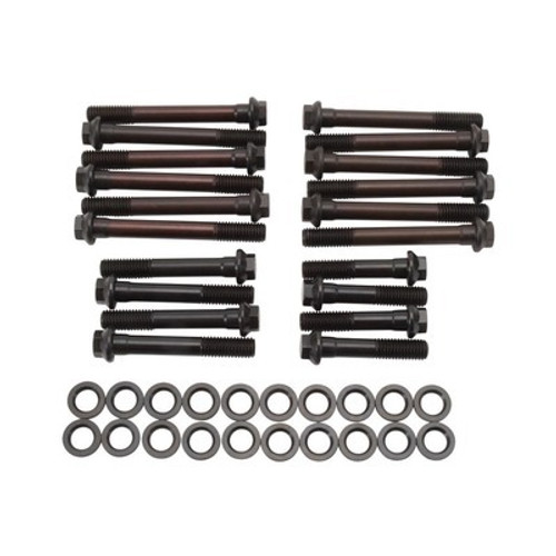 Cylinder Head Bolt Kit - E-Series - Hex Head - Chromoly - Black Oxide - Edelbrock Heads - Pontiac V8 - Kit