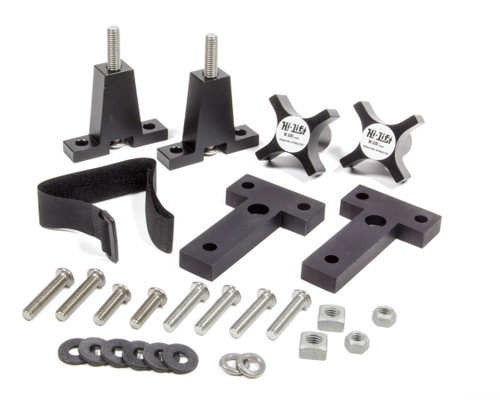 Floor Jack Mount - Hood Mount - 2-Piece - Stainless Hardware - Aluminum - Black Anodized - Hi-Lift Jacks - Jeep Wrangler TJ 1997-2006 - Kit