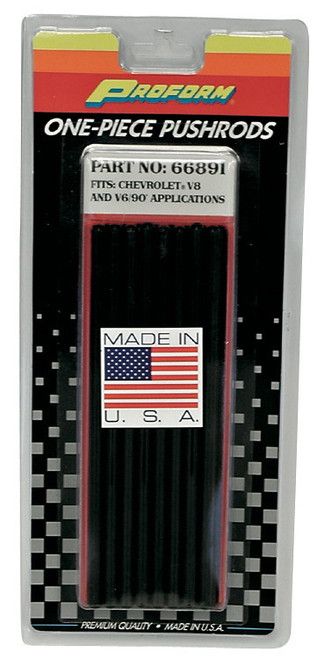 Pushrod - 1-Piece - 7.800 in Long - 5/16 in Diameter - 0.065 in Thick Wall - Chromoly - Small Block Chevy - Set of 16