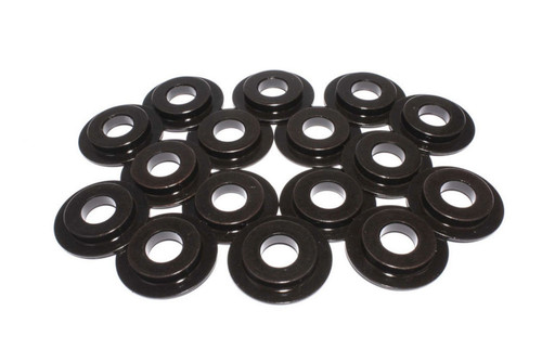 Valve Spring Locator - Inside - 0.060 in Thick - 1.590 in OD - 0.570 in ID - 1.130 in Spring ID - Steel - Set of 16
