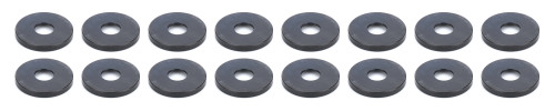 Valve Spring Locator - Outside - 0.062 in Thick - 1.740 in OD - 0.570 in ID - 1.677 in Spring OD - Steel - Black Oxide - Set of 16