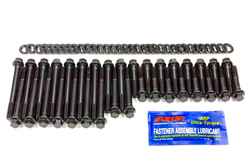 Cylinder Head Bolt Kit - High Performance Series - Hex Head - Chromoly - Black Oxide - Brodix 12-Rollover / 18 Degree Head - Small Block Chevy - Kit Cylinder Head Bolt Kit - High Performance Series - Hex Head - Chromoly - Black Oxide - Brodix 12-Rollover / 18 Degree Head - Small Block Chevy - Kit