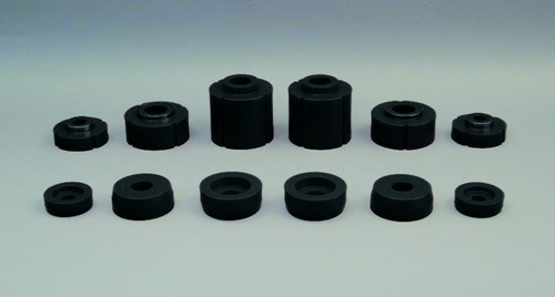 Body Mount Bushing - Polyurethane - Black - Ford Fullsize Truck 1980-96 - Kit Body Mount Bushing - Polyurethane - Black - Ford Fullsize Truck 1980-96 - Kit