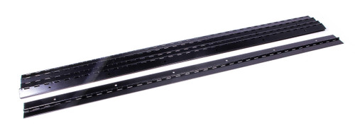 Hinge - Low Profile - 36 in Long - Aluminum - Black Paint - Set of 5