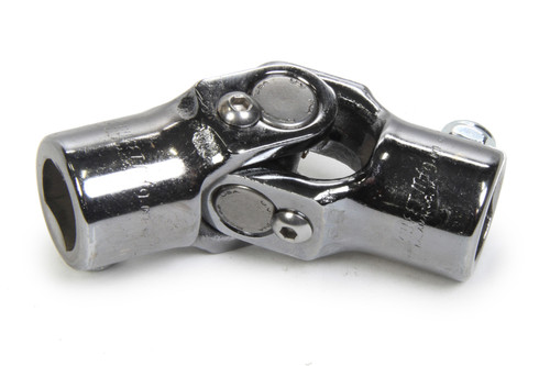 Steering Universal Joint - Single Joint - 3/4 in Double D to 3/4 in Double D - Steel - Chrome - Each Steering Universal Joint - Single Joint - 3/4 in Double D to 3/4 in Double D - Steel - Chrome - Each